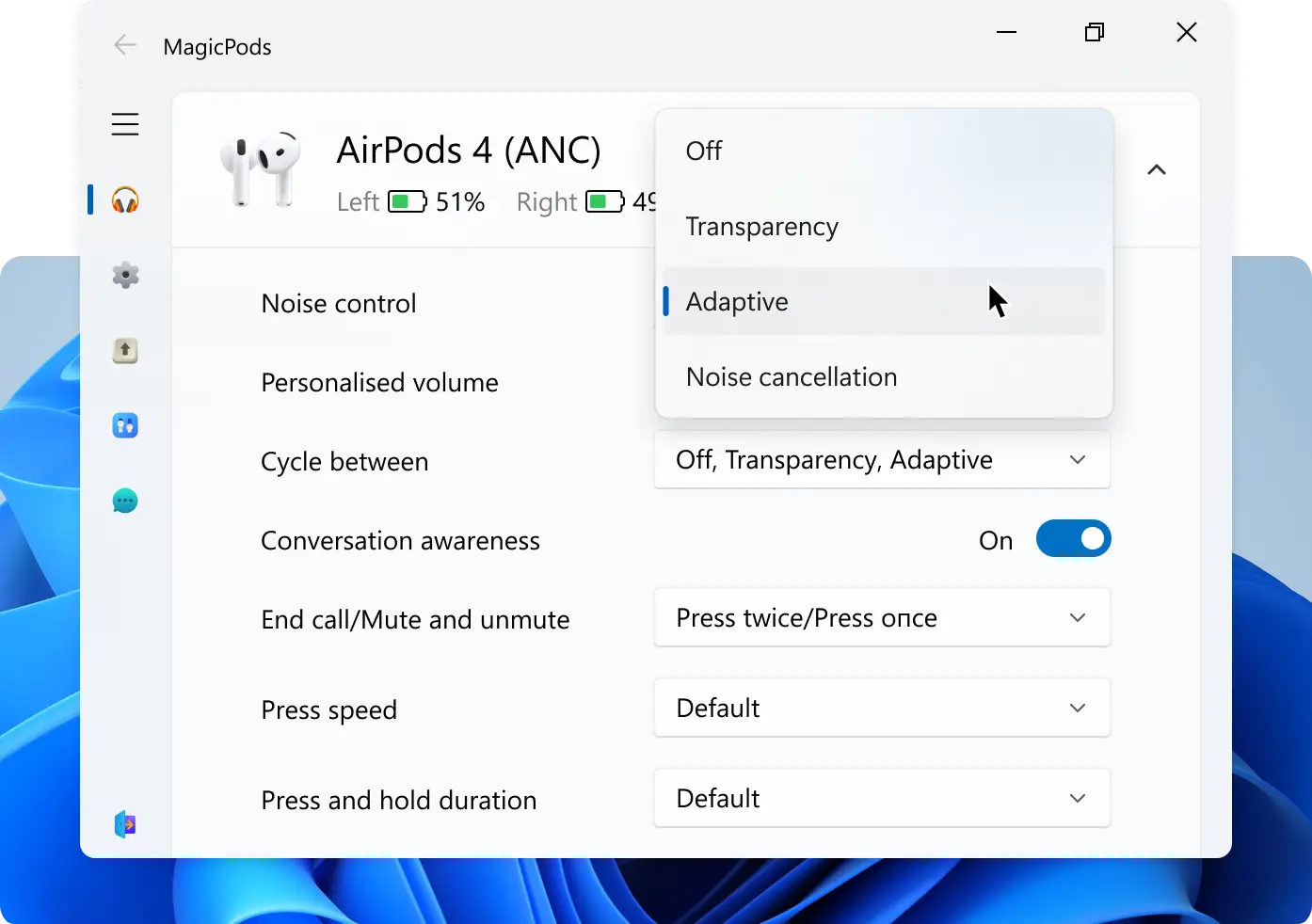 MagicPods: AirPods best friend on Windows
